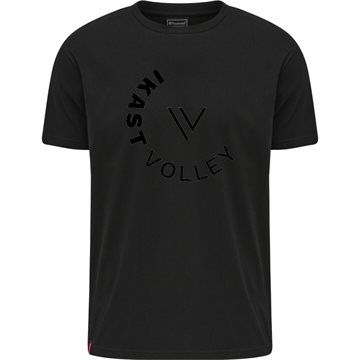 Ikast Volley Bomulds T-shirt Sort 
